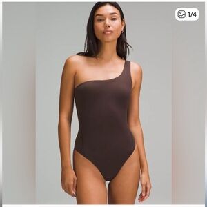 Lululemon One-Shoulder Brown BodySuit